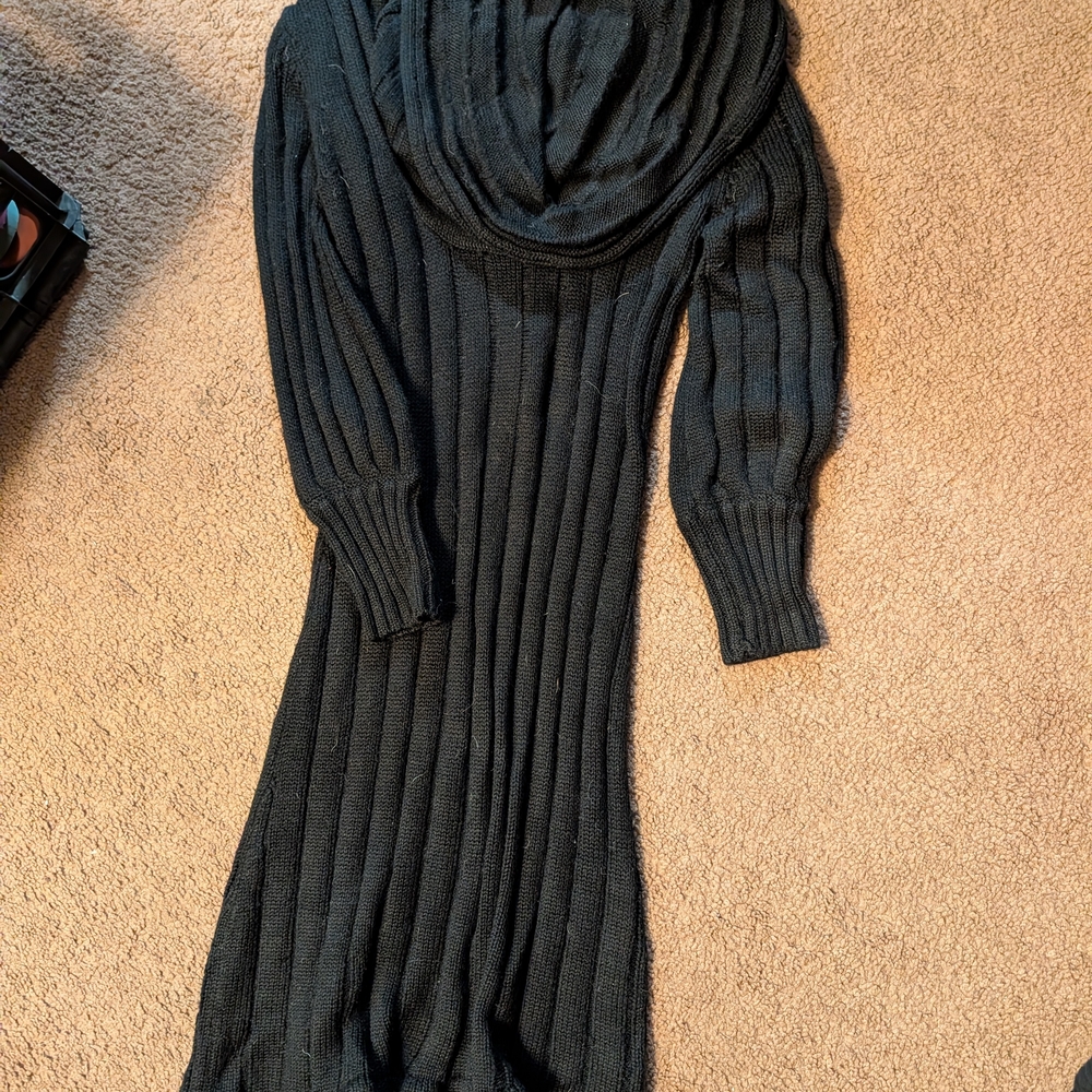 Bebe Black Textured Knit Top